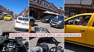 Motosiklet Sürücüsü, Trafiği Kitlemesine Aldırış Etmeyen Taksiciye Diyecek Söz Bulamadı