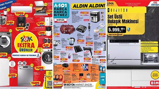 İndirim Günleri Başlıyor! 8 - 15 Eylül Haftasında A101, BİM ve ŞOK Aktüel Ürünler Listesinde Ne Var?