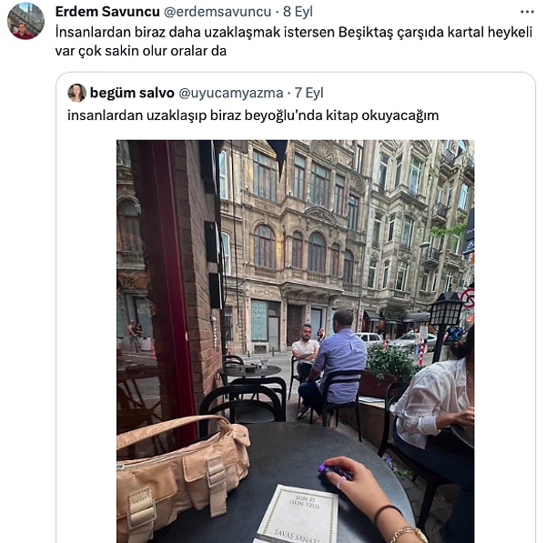 İnsanlardan uzaklaşmak için Beyoğlu'na gitmeyen de, ne bileyim.