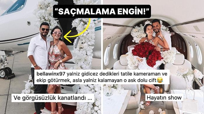 Engin Polat'ın Dilan Polat'a Evlilik Yıldönümü İçin Yaptığı Uçak Sürprizi "Saçmalama Engin" Dedirtti