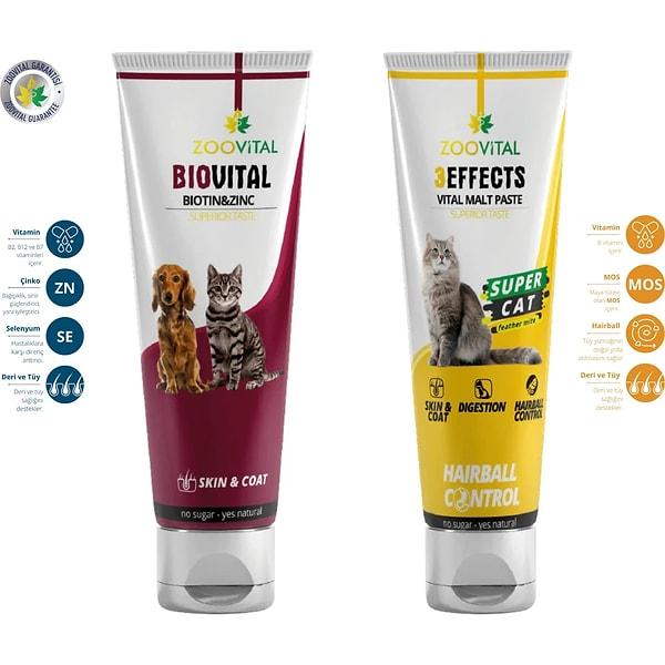 4. Zoovital Hairball Malte Paste Tüy Yumağı Önleyici, Biovital Biotin Çinko Deri Tüy Desteği