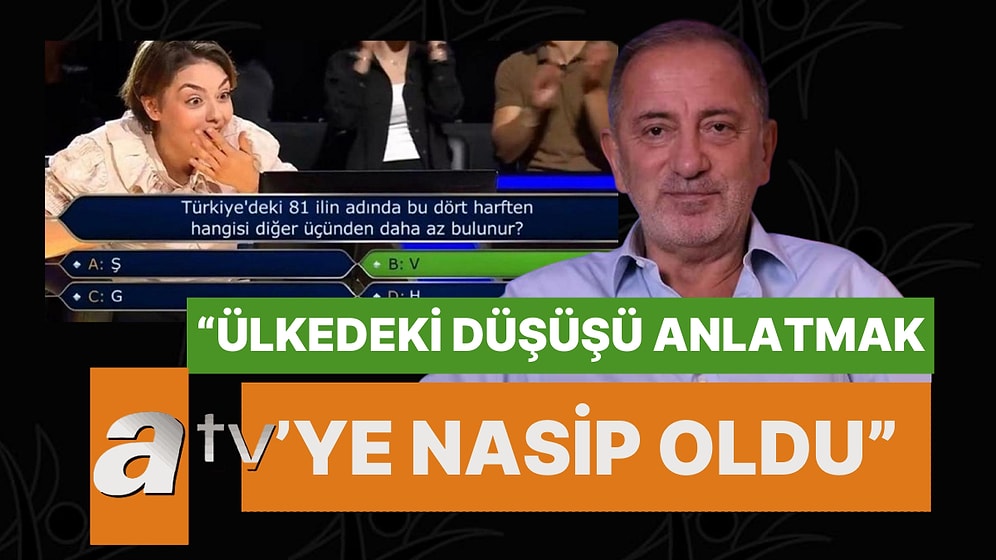 Fatih Altaylı'dan 'Kim Milyoner Olmak İster' Yorumu: ATV ve 'Büyük Ödülü' Tiye Aldı