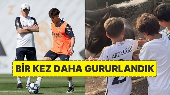 Herkes Gibi O da Hayran: Real Madrid Teknik Direktörü Ancelotti'nin Torunu Arda'nın Formasıyla Dolaşıyor