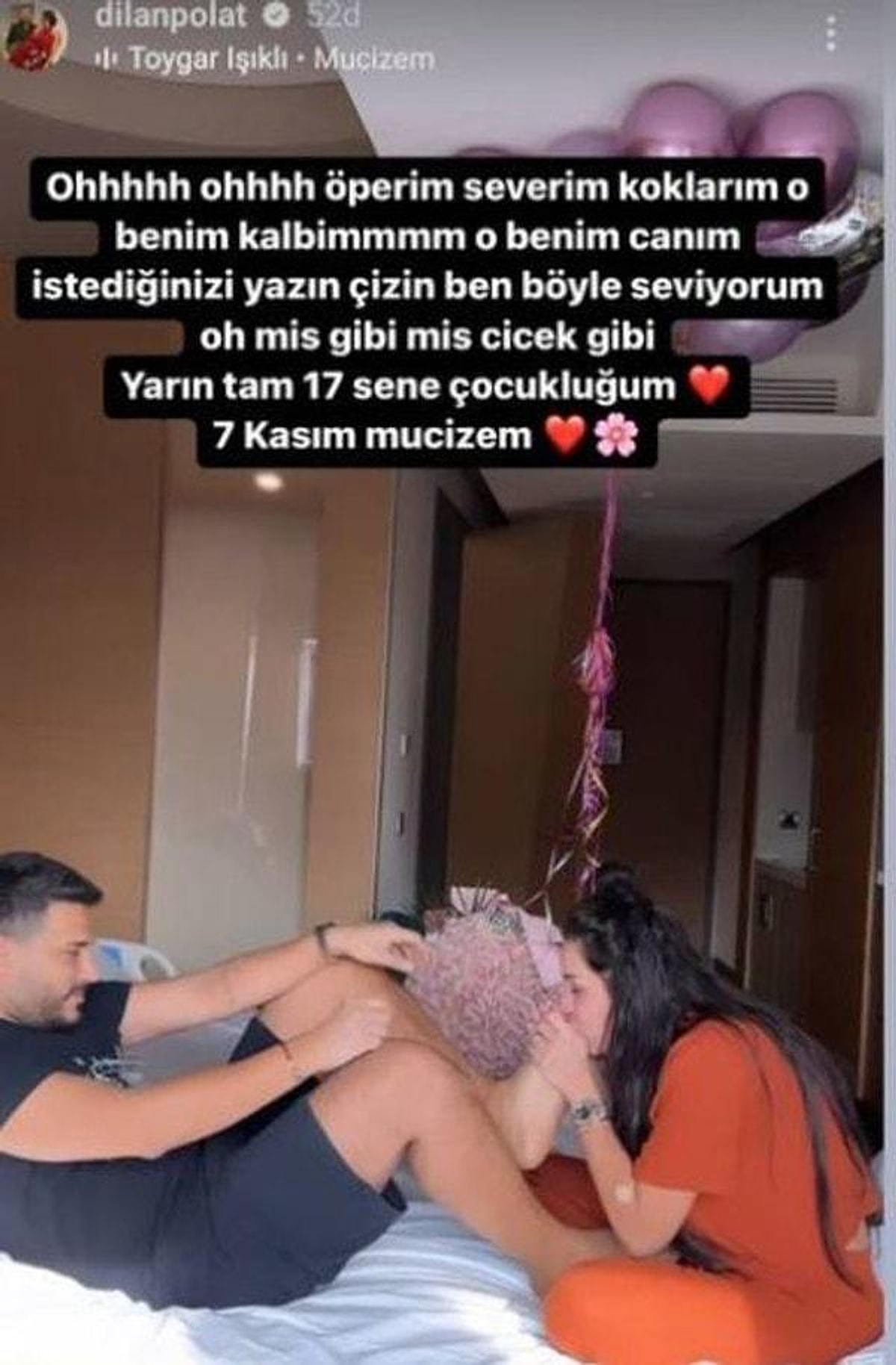 Dilan Polat geçtiğimiz yıllarda eşinin ayaklarını öptüğü paylaşımla da günd...