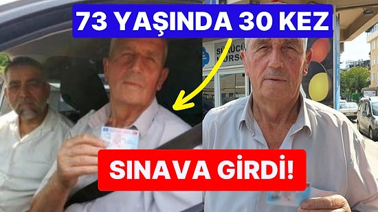 2018'den Beri Deniyor: 73 Yaşındaki Adam 30. Denemesinde Sonunda Ehliyetini Aldı!