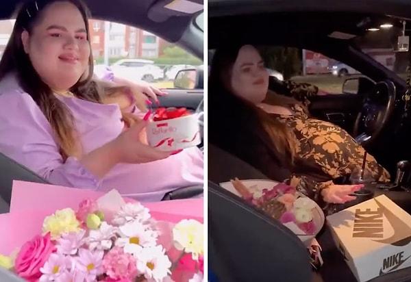 Sevgilisini her gün yeni bir hediyeyle karşılayan kadının videosu da viral oldu.