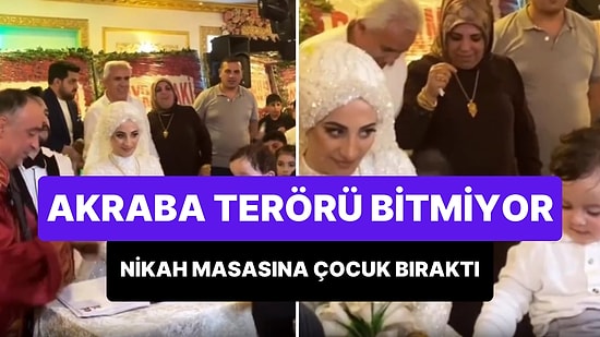 Akraba Terörü Bitmiyor: Düğünde Nikah Kıyıldığı Sırada Masaya Çocuk Bıraktılar