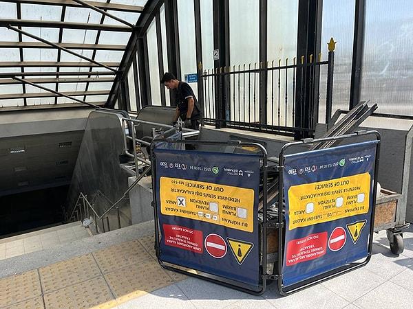 Birçok metro istasyonunda bozuk yürüyen merdivenler yüzünden şikayetler artarken, İstanbul Büyükşehir Belediyesi(İBB) merdivenlere yönelik sabotaj yapıldığını savunuyor.