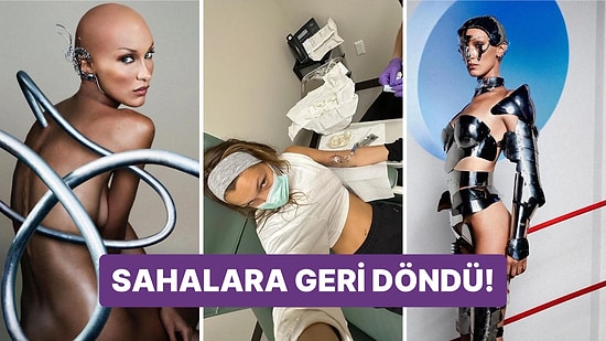 Bella Hadid'in 'Kel Yapay Zeka Robotu' Olarak Verdiği Pozlar Sosyal Medyayı Salladı!