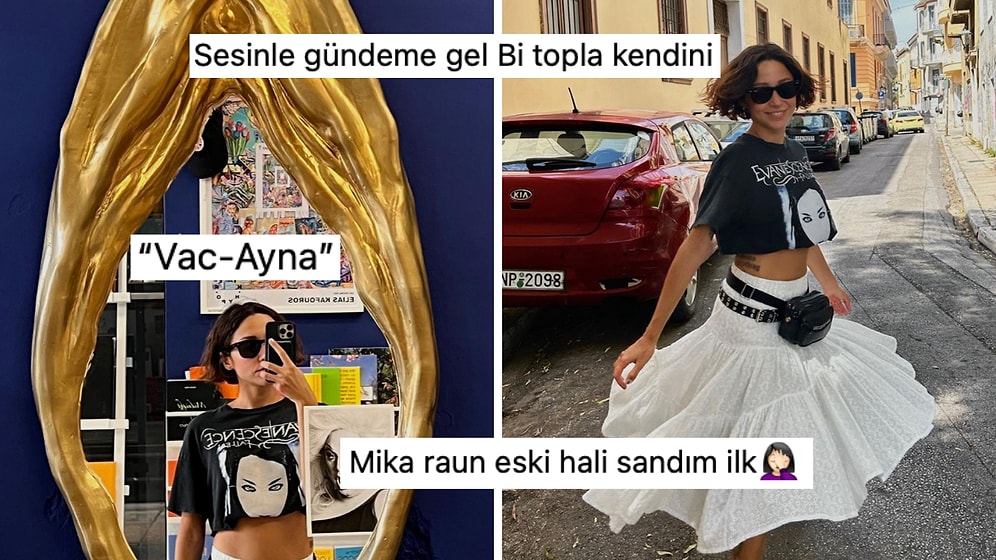 Zeynep Bastık'ın Vajina Şeklindeki Ayna Karşısındaki Pozu ve Kombini Olay Oldu!