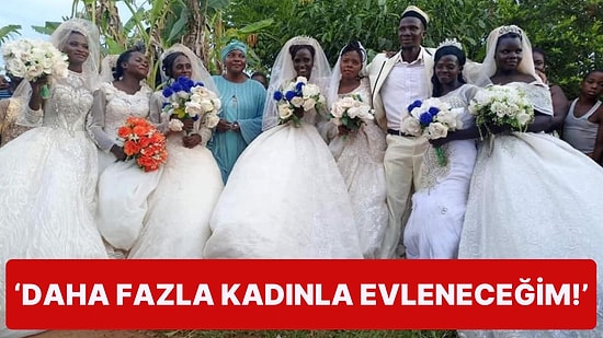 Uganda'da Bir Adam Aynı Anda İkisi Kardeş 7 Kadınla Dünyaevine Girdi