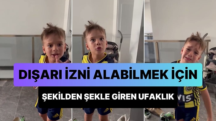 Dışarı Çıkıp Arkadaşı ile Oyun Oynayabilmek İçin Şekilden Şekle Giren Ufaklığın Viral Olan Anları