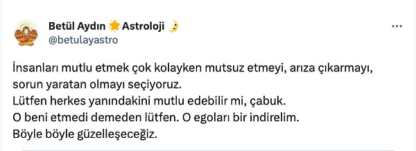 Bu mutluluğu yaşamak varken, birbirimize hayatı zindan etmek neden? Düşünelim bakalım.