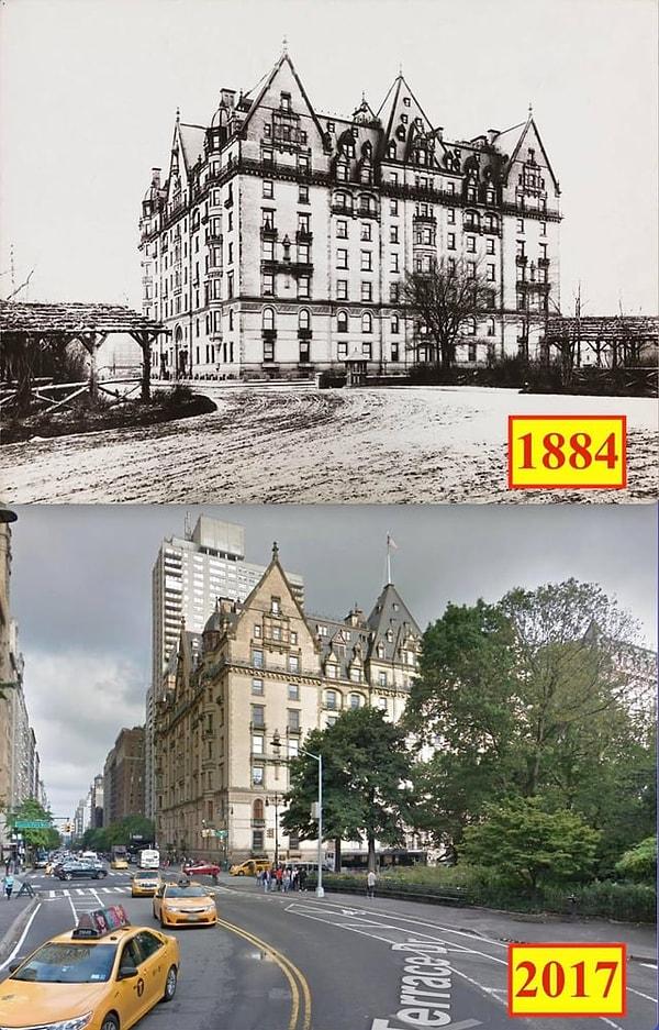 4. 72. Dakota ve Central Park West, NYC 1884 ve 2017.