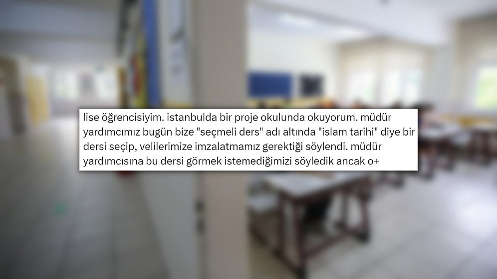 İstediği Seçmeli Dersi Seçemeyen Lise Öğrencisi Sosyal Medyadan İsyan Etti