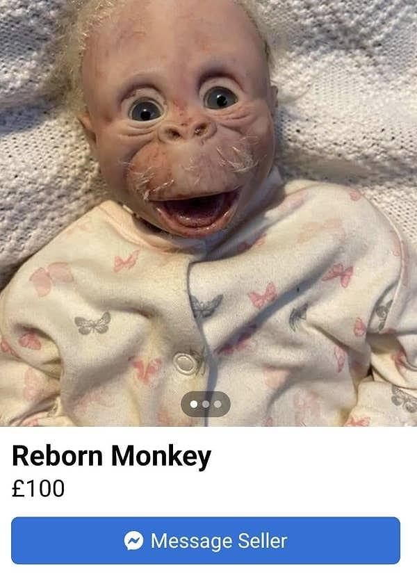 11. 'tekrar doğmuş maymun' isimli ne olduğu belli olmayan bu satılık ürün.