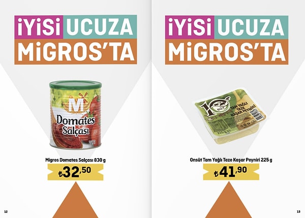 Migros Domates Salçası 830 g 32,50 TLMig