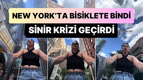 New York'ta Bisiklete Binen Türk Kadının Sinir Krizi Geçirdiği Anlar Viral Oldu