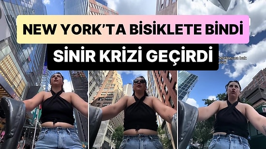 New York'ta Bisiklete Binen Türk Kadının Sinir Krizi Geçirdiği Anlar Viral Oldu