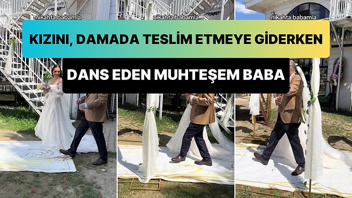 Gergin Olabileceklerini Düşünerek Kızını, Damada Teslim Etmeye Giderken Dans Eden Mükemmel Baba