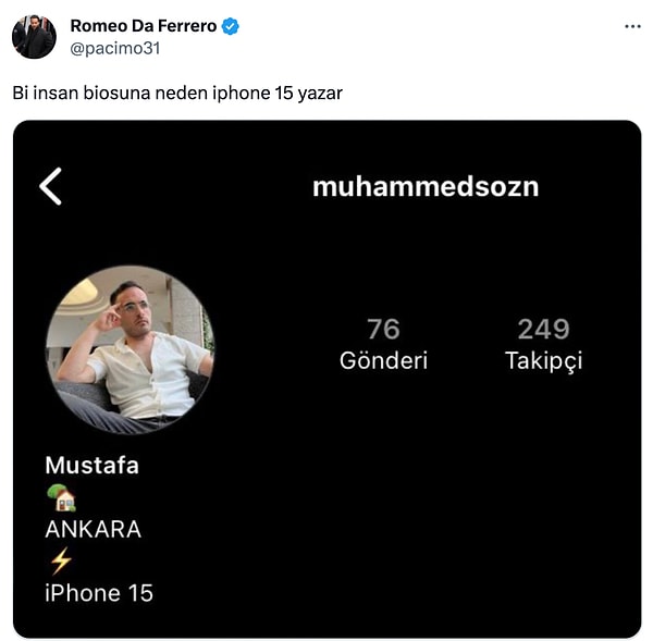 11. iPhone 15 köpeğin olsun kral.