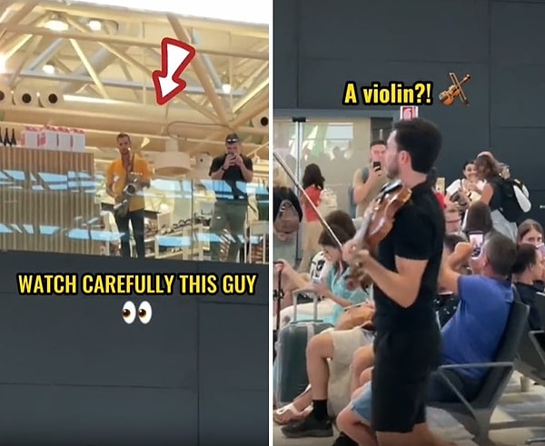 Genç piyaniste önce saksafon ardından ise keman eşliği geliyor ve ortaya muhteşem görüntüler çıkıyor.