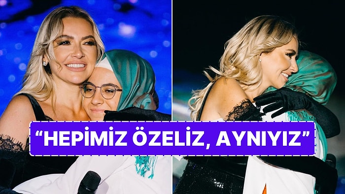 Hadise'nin Başörtülü Hayranını Sahneye Çıkarıp Beraber Şarkı Söylediği Anlar Büyük Beğeni Topladı