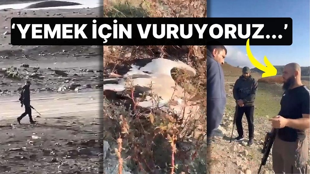 Uzun Namlulu Tüfeklerle Gelip Leylekleri Vurdular! 'Yemek İçin...'