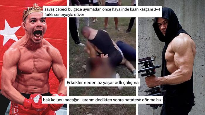 MMA Dövüşçüsü Kaan Kazgan'ın Fitness Koçu Savaş Cebeci'yi Yerle Bir Ettiği Anlar Goygoyculardan Nasibini Aldı