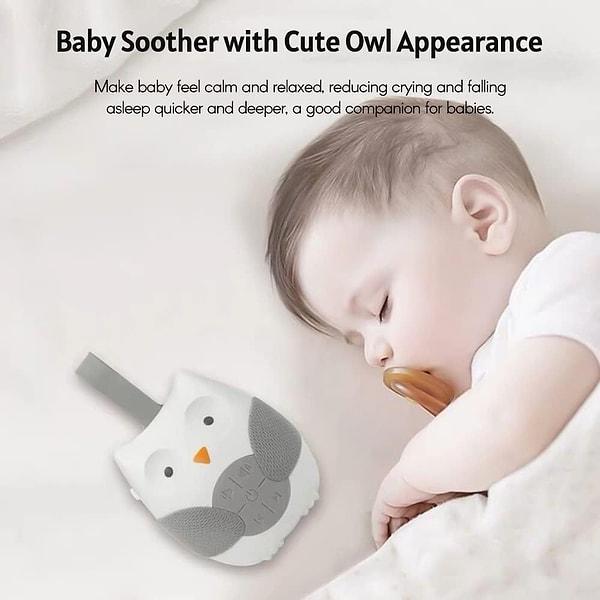 17. Bebeğinizin her yerde kolayca uykuya dalabilmesi için portatif beyaz gürültü makinesi.