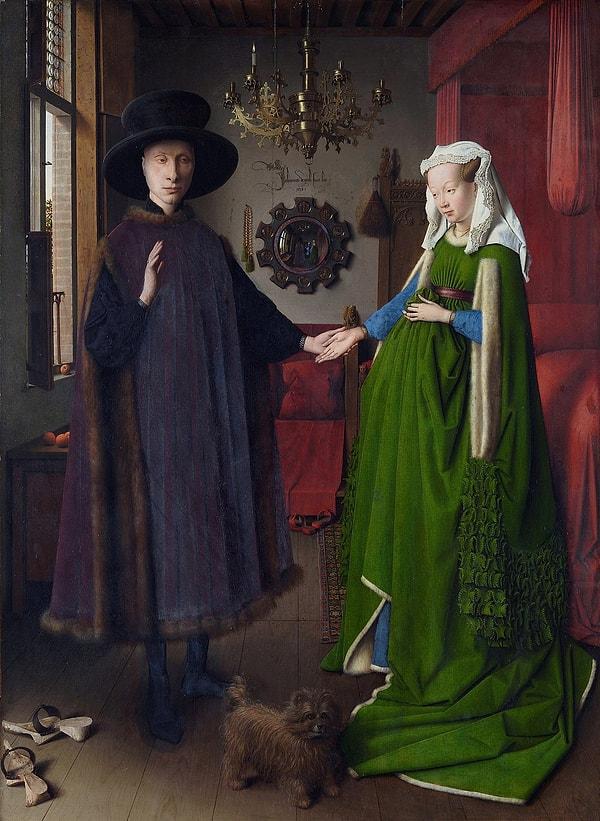 8. 'Arnolfini Portresi' bir tüccar ve karısını tasvir ediyor gibi görünüyor. Ancak cevaplanmamış birçok gizem var.