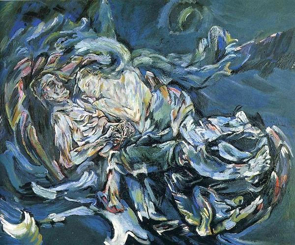 11. Avusturyalı dışavurumcu sanatçı Oskar Kokoschka, 1913-1914'te Rüzgarın Gelini'ni resmetti. Yağlı boya, Viyanalı sanatçı ve sevgilisi Alma Mahler'i tasvir ediyor. Mahler, Kokoschka için düzenli bir ilham perisi oldu.