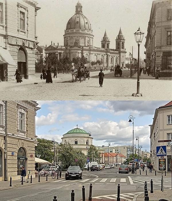 10. Aziz İskender Kilisesi, Polonya. (1890 ve bugün)
