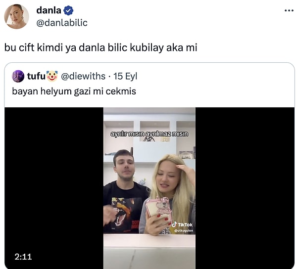 Bazı ünlüler de kendilerini mizahlarına alet edebiliyor.