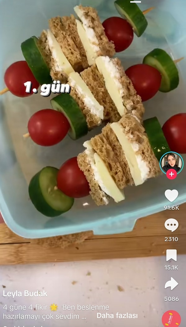 Leyla Budak isimli TikTok kullanıcısı bir anne, 4 gün boyunca çocuğuna hazırladığı beslenme çantasını paylaştı. Beslenme çantasına ulaşılması zor olmayan normal yiyecekler koysa da videoya beklenmedik bazı yorumlar yapıldı.