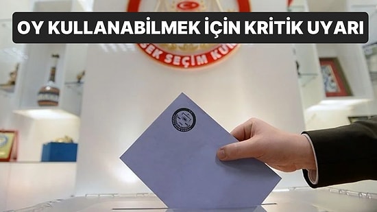 1 Ekim’e Dikkat: Oy Kullanmak İçin Adres Değişikliği Şart
