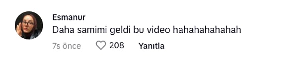 Videoya gelen yorumlarda herkes bu tepkiyi daha içten bulmuş.