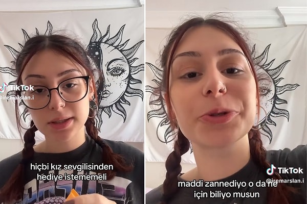 Tiktok'ta @iremaslan.i adlı kullanıcının paylaşımı, viral oldu. Videoda kullanıcının bahsettiği olay, ilişkide hediye alıp vermekti.