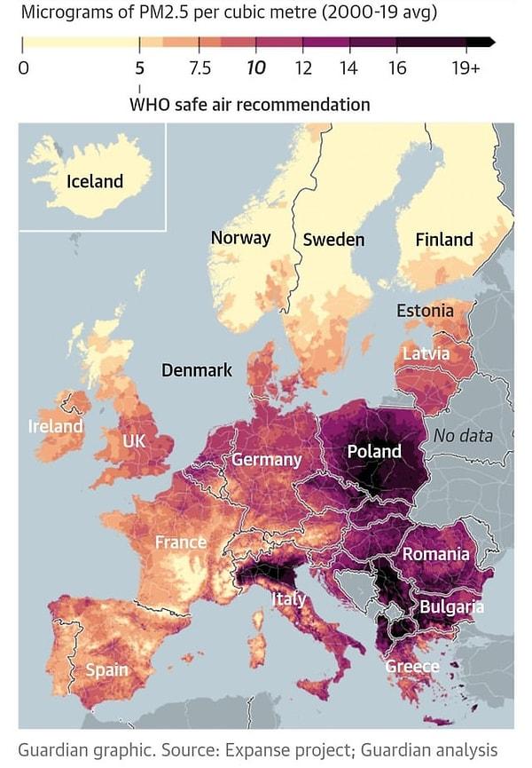 3. Avrupa'daki hava kirliliği.