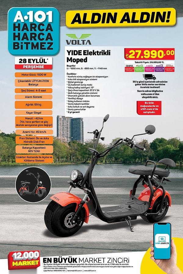 Volta YIDE Elektrikli Moped 27.990 TL