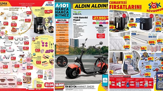 İndirim Günleri Başlıyor! 22 - 29 Eylül Haftasında A101, BİM ve ŞOK Aktüel Ürünler Listesinde Ne Var?