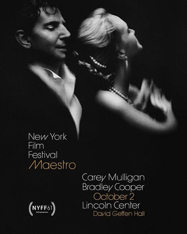 Bradley Cooper ve Carey Mulligan'ın başrollerini üstlendiği Maestro'dan yeni bir afiş yayımlandı.