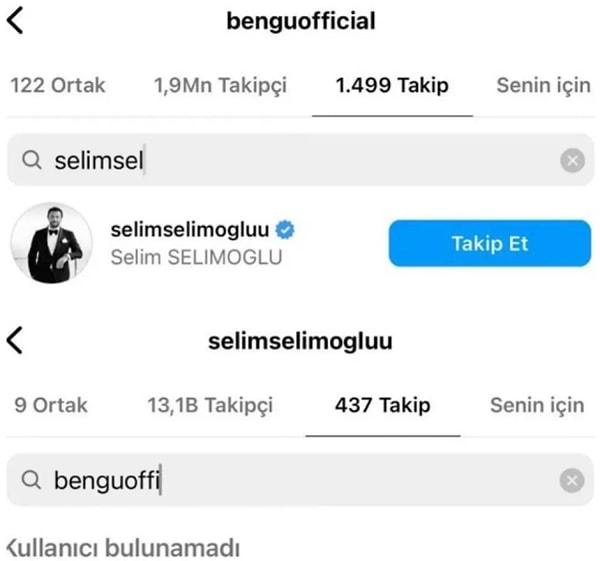 Selim Selimoğlu'nun eşi Bengü'yü Instagram hesabından takipten çıkması hem kafa karıştırdı hem de var olan dedikoduları güçlendirdi.