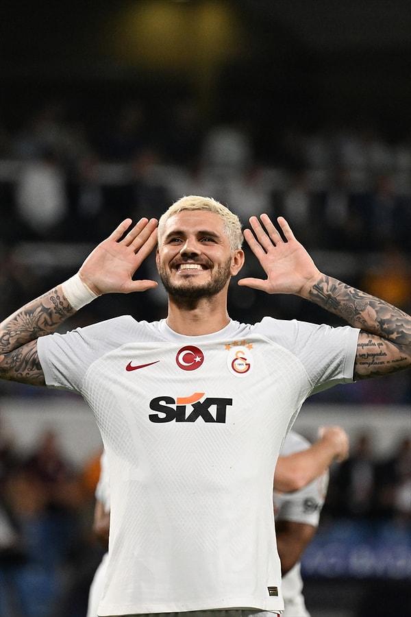 Galatasaray'a galibiyeti getiren golleri 43. dakikada Hakim Ziyech ve 50. dakikada penaltıdan Mauro Icardi kaydetti.