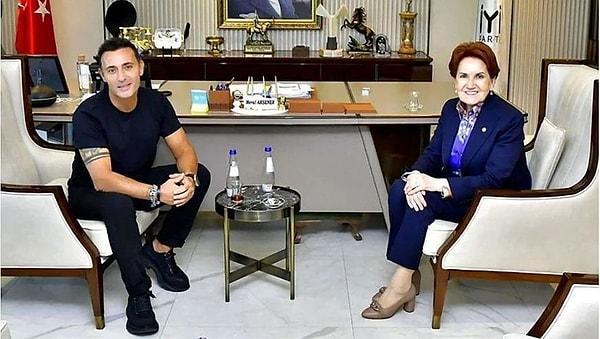 Şarkıcı Mustafa Sandal, 15 Eylül'de Ankara’da İYİ Parti Genel Merkezi'ne giderek Meral Akşener'i ziyaret etmişti.