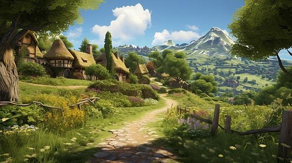 Videoda ayrıca, Shire'ın pitoresk manzaralarına, hobbit yemeklerine ve Yeşil Ejderha ile Bywater gibi tanıdık yerlere işaret eden tabelalar da yer alıyor.
