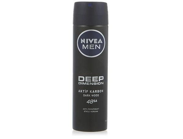 9. NIVEA Men Erkek Sprey Deodorant Deep Dimension.
