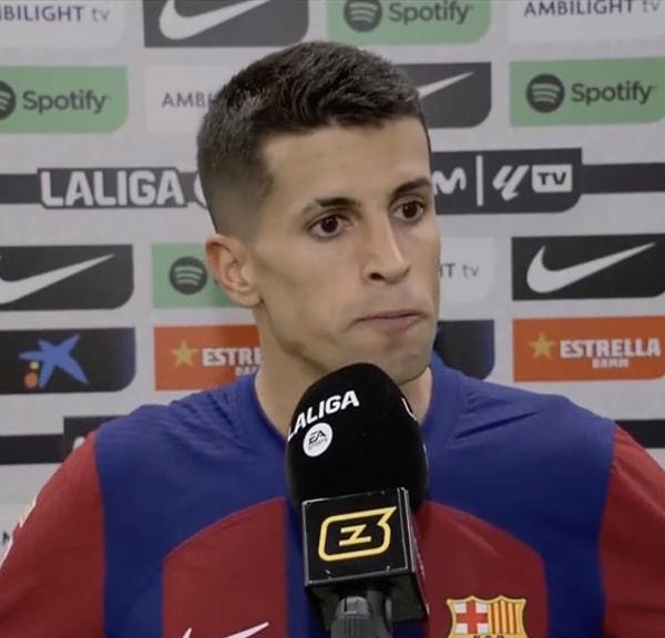 Celta Vigo karşılaşmasının ardından mikrofonlara konuşan Joao Cancelo'nun halleri sosyal medyada çok konuşuldu.