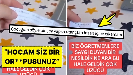 İlkokul 3. Sınıfa Giden Öğrencisinin Kendisine Yazdığı Küfürlü Notu Sınıfta Okuyan Öğretmenin İsyanı Gündemde