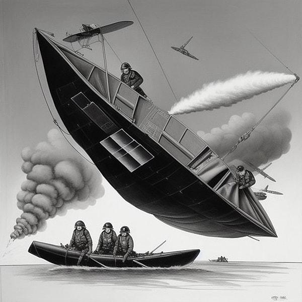 1. Tekneye paraşütle atlayış, 1945